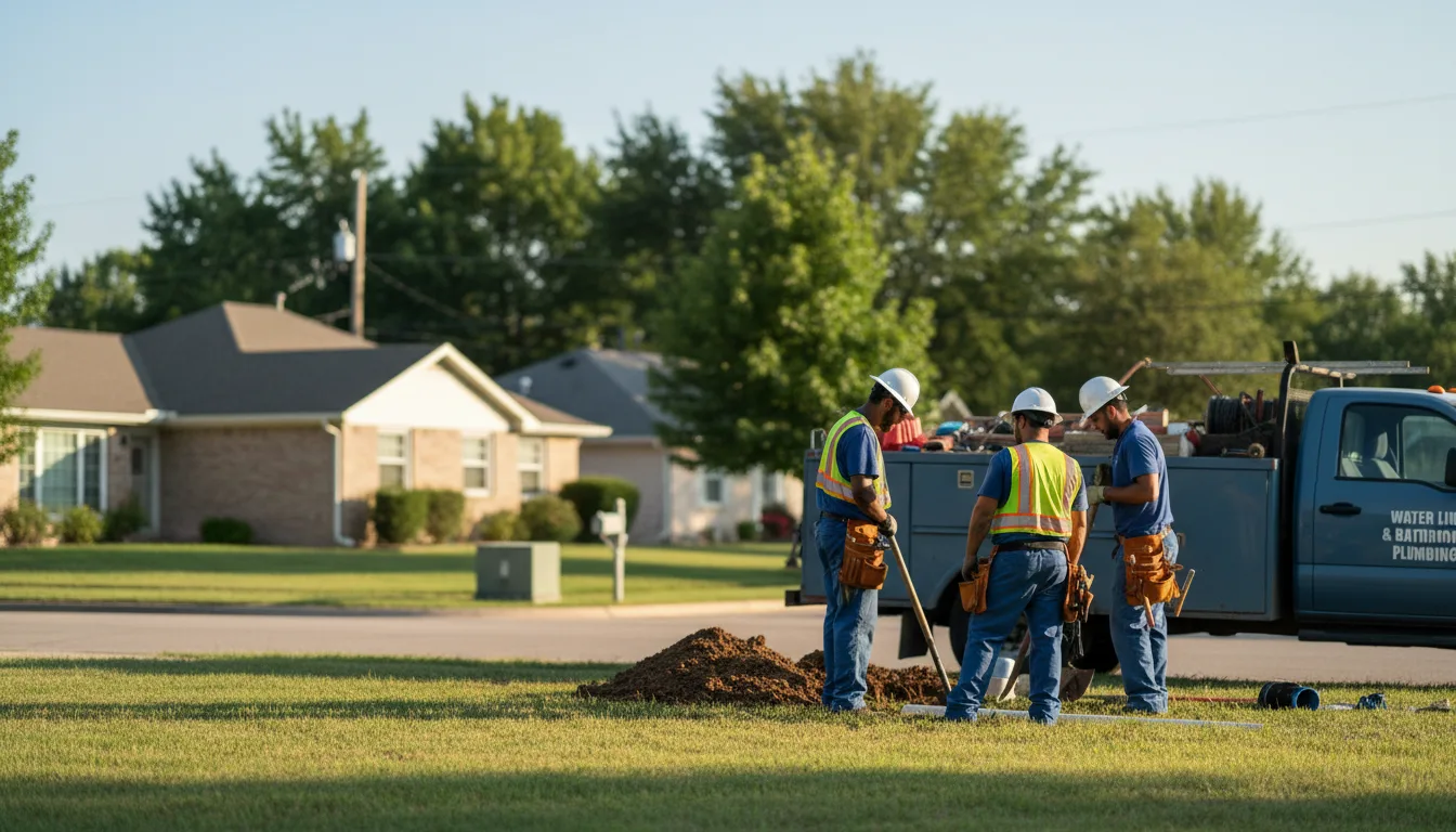 Residential water line and bathroom plumbing service in Lexington, KY